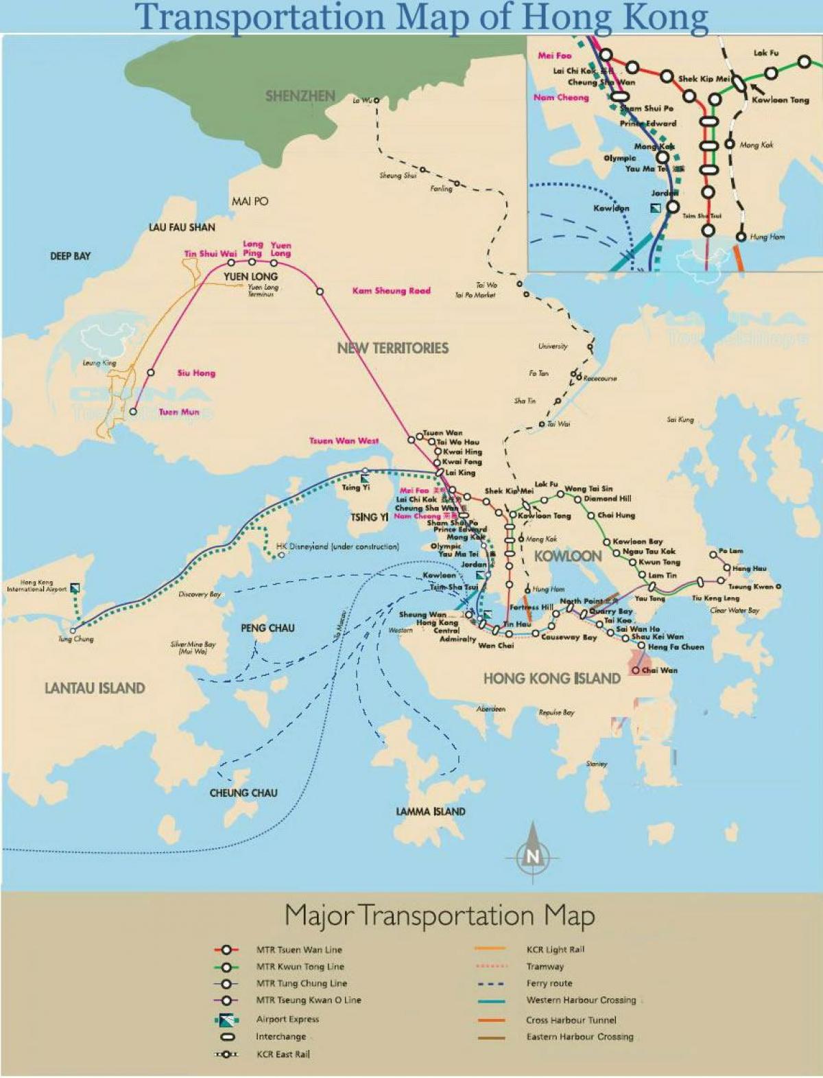Hong Kong fergeruter kart