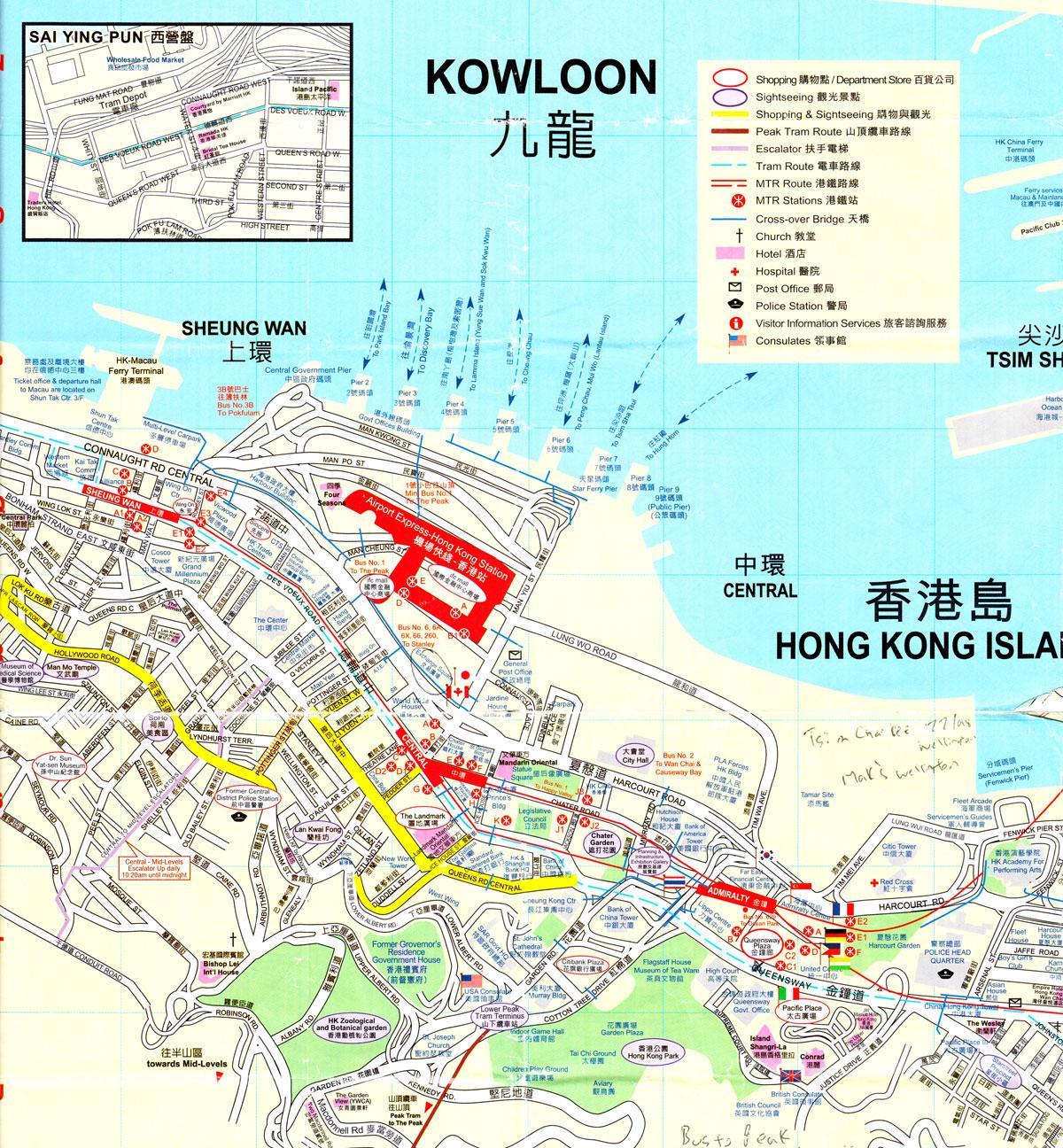 havnen i Hong Kong kart