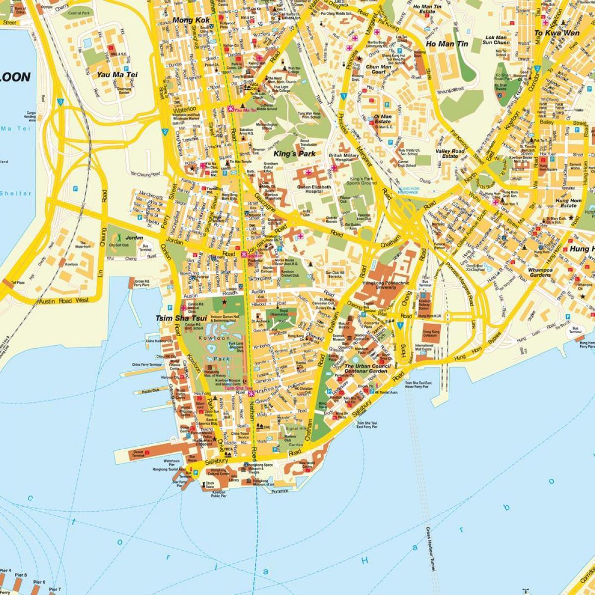 kartet av Hong Kong, Kina