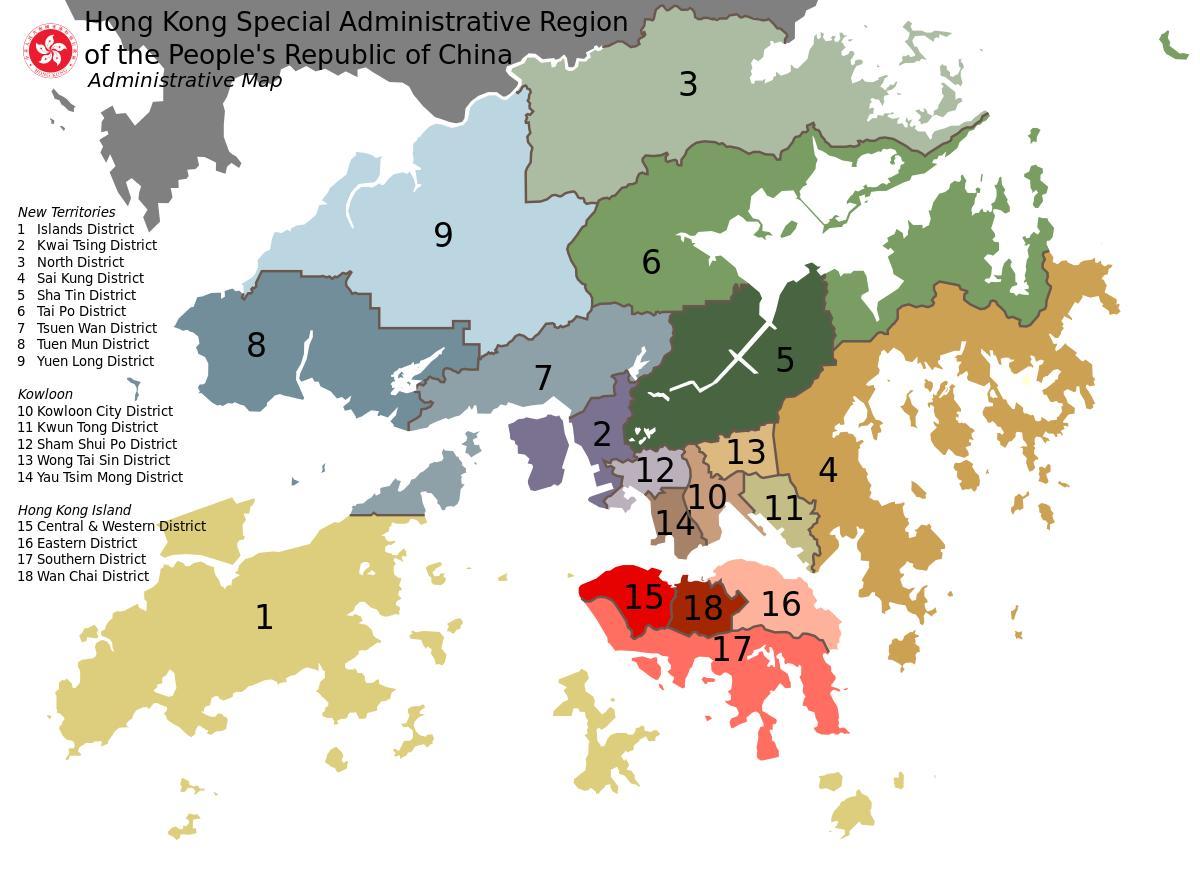 kartet av Hong Kong nabolag
