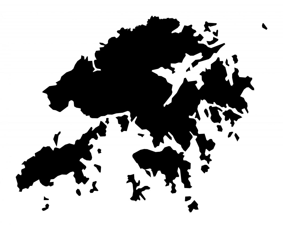 kartet av Hong Kong vektor