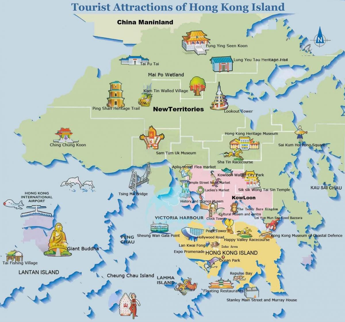 Hong Kong kartet for turist