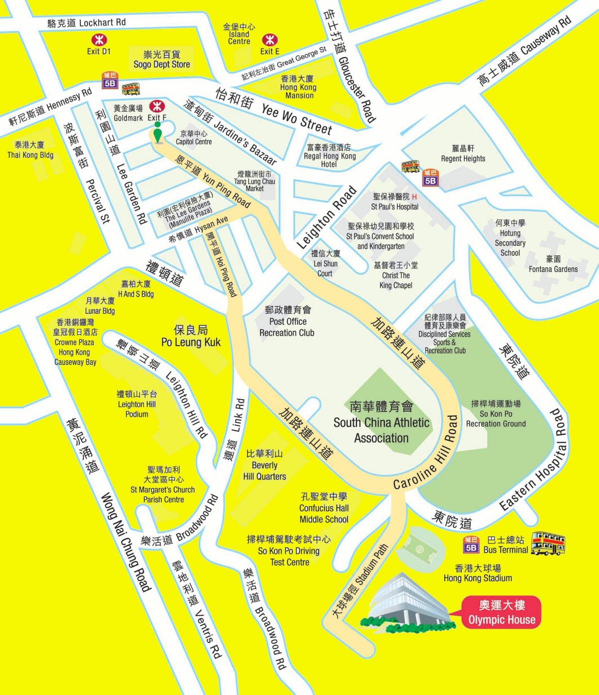 Ol MTR-stasjon kart