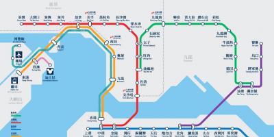 Causeway bay MTR-stasjon kart