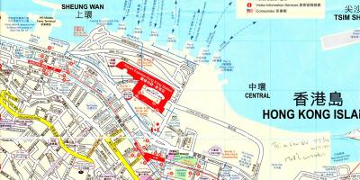 Havnen i Hong Kong kart