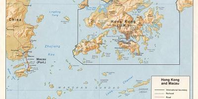 Kartet av Hong Kong og Macau