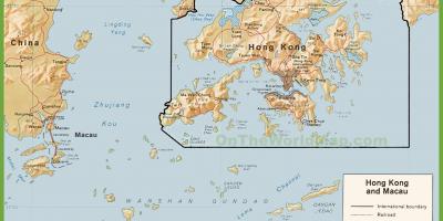 Politiske kartet av Hong Kong