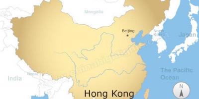 Kart over Kina og Hong Kong