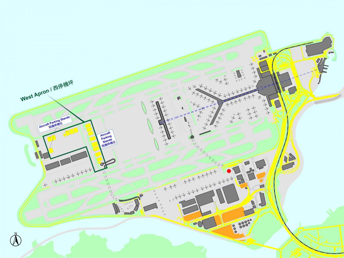 Hong Kong internasjonale flyplass kart