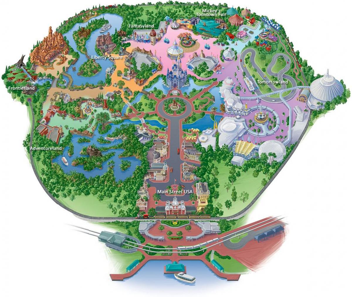 kartet av Hong Kong Disneyland