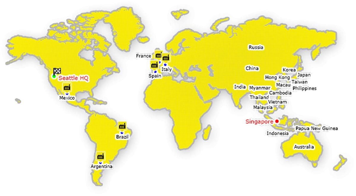 Hong Kong på verdenskartet