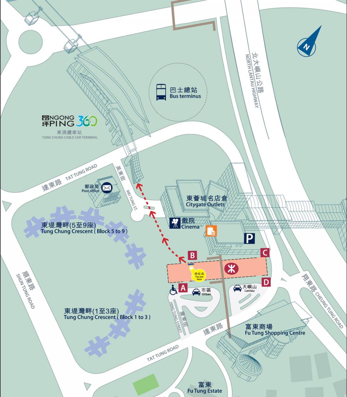 Tung Chung linje MTR kart